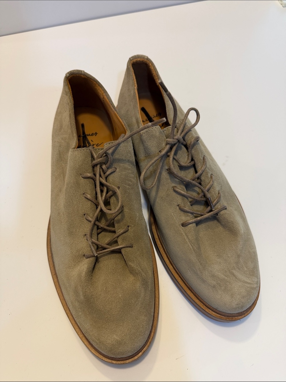 Jacques Soloviere Todd Snyder Taupe Suede Lace-Up Shoes Sz 42(9).  Tub8